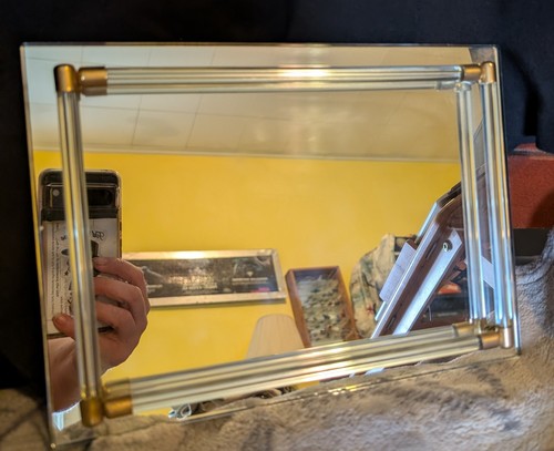 Vintage 1980'S Avon Glass Dresser Vanity Mirror Tray Perfume 11 X 8” - Picture 2 of 5