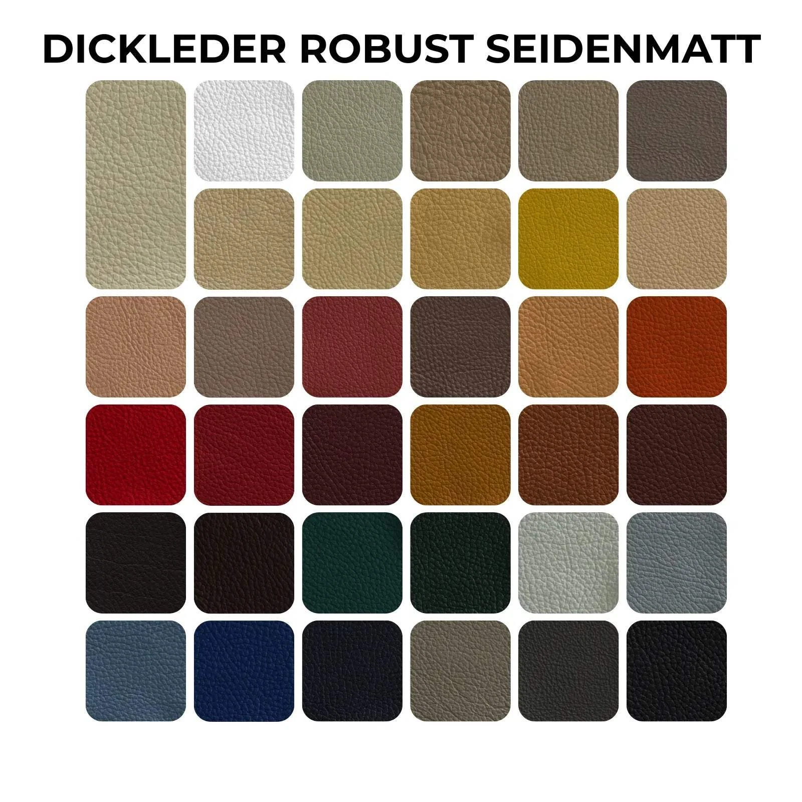 LEDER-KLAUS Robust Seidenmatt Upholstery Leather 4 m2 35 Colors