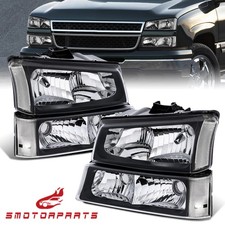 For 2003-2006 Chevy Silverado 1500 2500 Black Headlight Bumper Lamps For 2003-2006 Chevy Silverado 1500 2500 Black Headlight Bumper Lamps