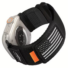 Rugged Nylon Band Compatible with for apple Watch Band 49Mm 46Mm 45Mm 44Mm