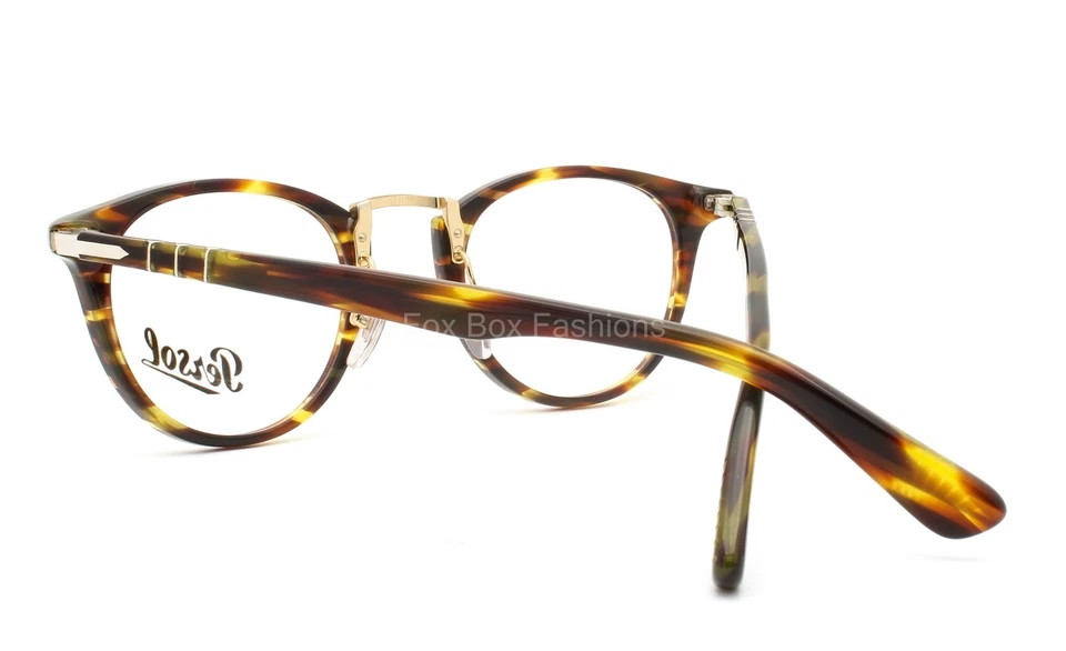 Persol 3107V 938 Typewriter Edt Eyeglasses Glasses Yellow Brown Havana w/case - Image 3 of 4