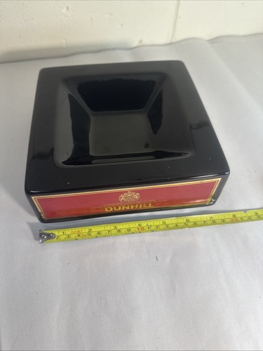 Vintage Dunhill London Paris New York Cigar Cigarette Ashtray Black Red by Wade - Foto 7 di 9