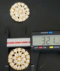 14 Crystal And Pearl-like Buttons. 7 Matched Pairs. Nice Lot!! Ice, Ice, Baby — photo 8