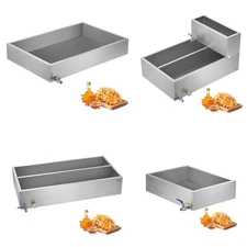 Maple Syrup Boiling Pan Stainless Steel Sap Evaporator w/Valves for Home Outdoor