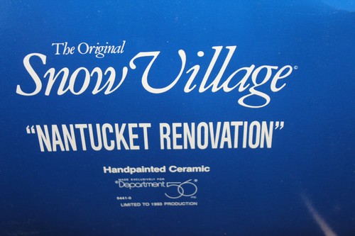 Dept 56 Snow Village NANTUCKET RENOVATION 54410 Lighted House New in Box - Bild 3 von 4