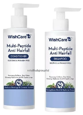 WishCare Multi Peptide Anti Hairfall Shampoo 250ml+ Conditioner 200ml