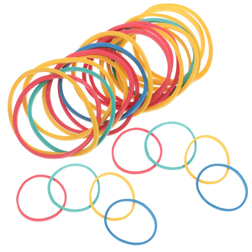 60 PCS Colorful Rubber Bands for Geoboards - Stretchy Binding Rings in Assorted Colors