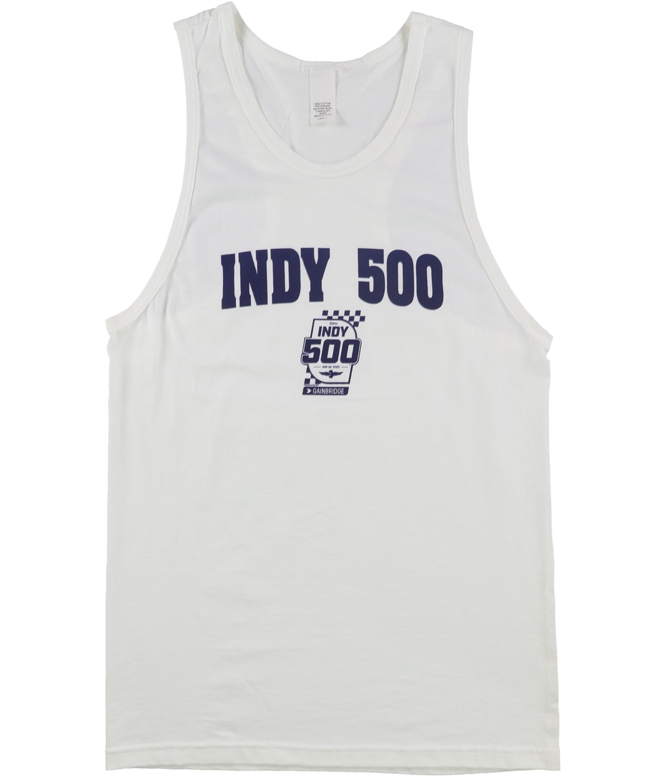 Мужская майка с логотипом Indy 500, белая, S