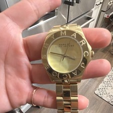 Marc by Marc Jacobs Gold Metal Analog Dress Women's Wristwatch Bracelet