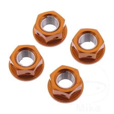 Rear Sprocket Nut Kit M10X1.25mm Racing Orange 4 Pcs Fits Suzuki RG 500 86-89