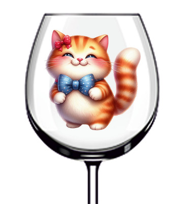 12x bunte Baby Kätzchen Katze Vinyl Aufkleber Abziehbild Becher Weinglas Flasche Auto