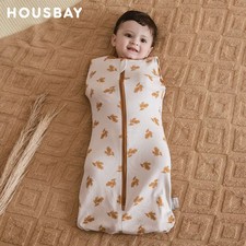 Sleeveless Sleeping Bag, Integrated Band, Size 0-6 Months, Neutral Color