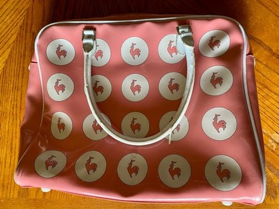 Vintage LE COQ SPORTIF Women's Pink & White Vinyl Travel Bag | eBay
