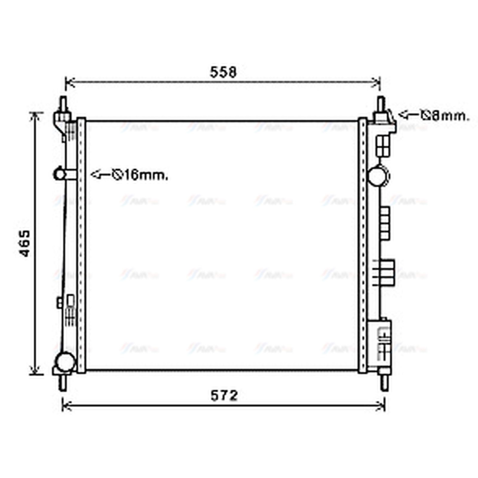 Radiator DN2425 AVA 21410JX51A