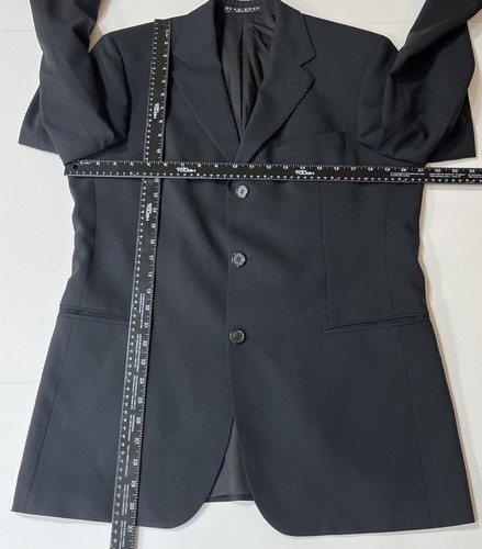 Hugo Boss Men’s 2 Piece Black 3 Button No Vent Suit 38R Pants 32 - Picture 3 of 16
