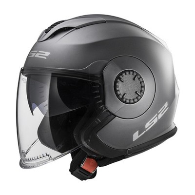 LS2 Verso Solid Matte Titanium Open Face Street Motorcycle Helmet Adult Size XS
