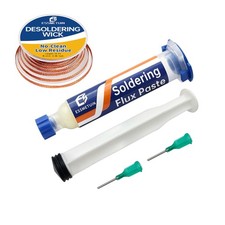 Desoldering Wick and Soldering Flux Paste for Electronics Repair, No Clean... 