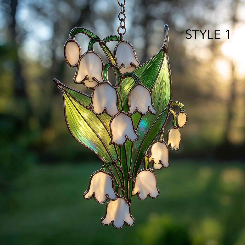 Lily of the Valley Suncatcher: Acrylic Window Hanging, May Birth Flower