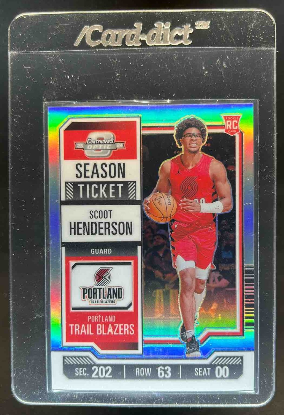 2023-24 Contenders Optic Scoot Henderson Season Ticket RC Silver #46