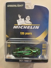 Greenlight 2021 Ford GT Chase Green Chrome Michelin Tires Greenie HTF 2024 NEW