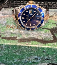 Rolex 18K gold/Stainless Steel Submariner Blue dial 16613 40MM Circa 2002