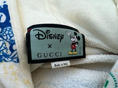 Gucci x Disney Mickey Mouse All Over Print Hoodie GG Stripe Sleeve