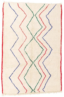 New Handmade Color Blue, Green, Red Moroccan Wool Rug Luxury Design Carpet Rug