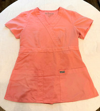 Grey's Anatomy by Barco Women's Pink V-Neck Scrub Top Size S 4153