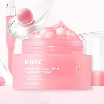 50g KOEC PDRN Rosa Kollagen Kapsel Creme Anti-Falten Feuchtigkeitsspendend Leuchtend Erhöht