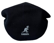Kangol Men's Black Hat Newsboy Cap Beret Flat Tropic 504 Ventair Size M