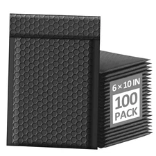 Famagic Bubble Mailers 6x10 Inch 100pc Black Shipping Bags, Chic Packaging Ba...