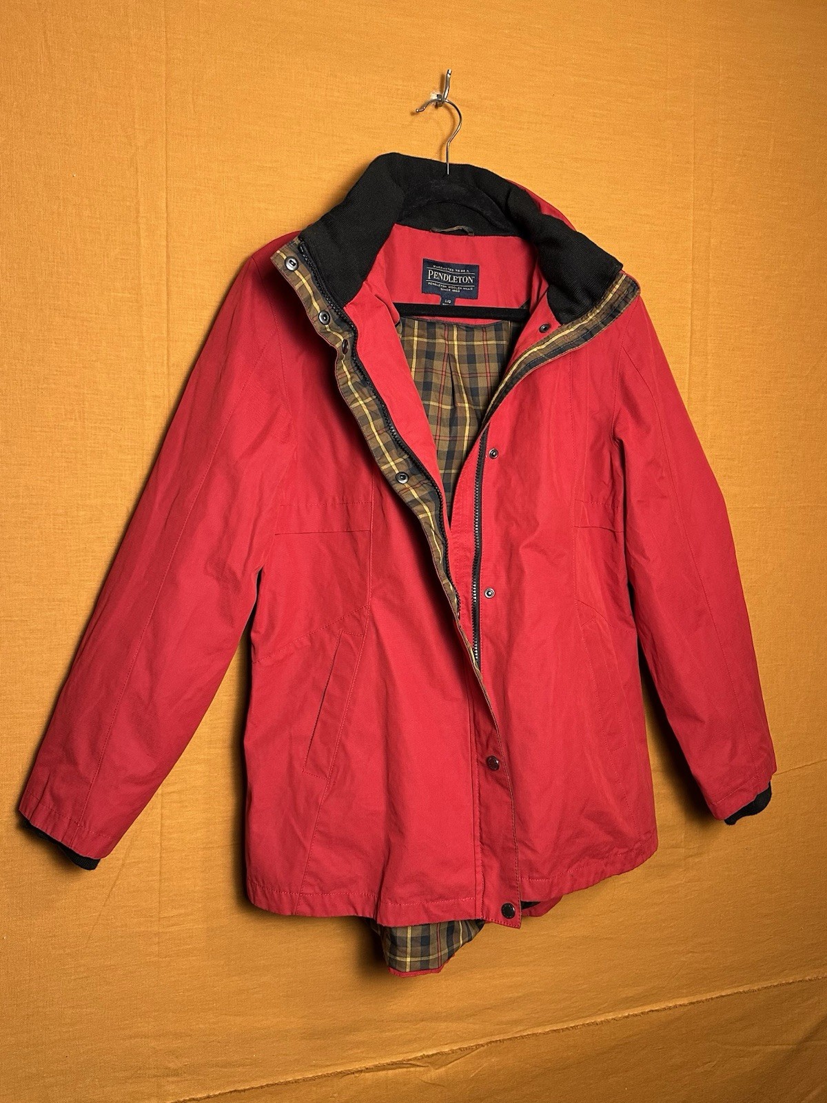 Pendleton Red Water Repellent Jacket Flannel Line… - image 1