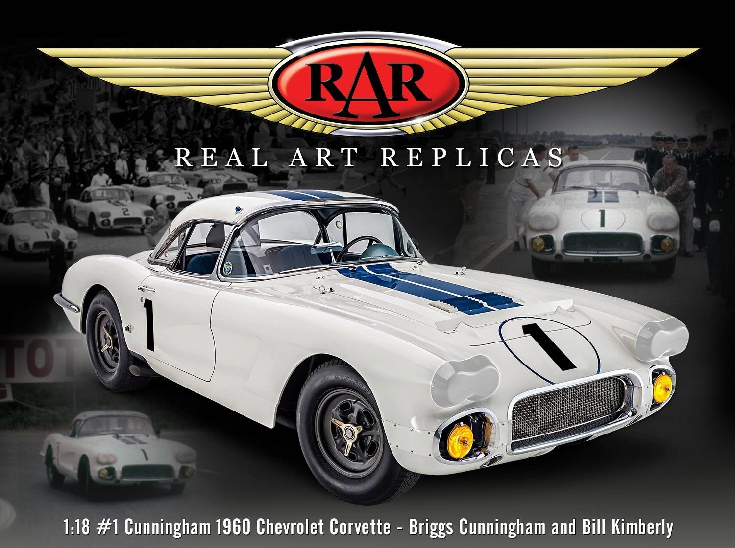 Acme 118 1 Cunningham 1960 Chevrolet Corvette RAR18013 32990₽