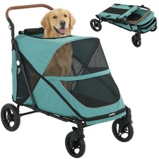 Dog Stroller for Large Dogs, All Terrain Pet Stroller, Teal