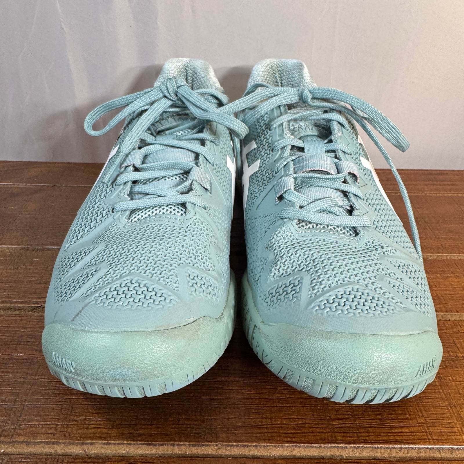 ASICS Gel-Resolution 8 Women's 9.5 Tennis Court Shoes Blue Mint Green Athletic thumbnail 3