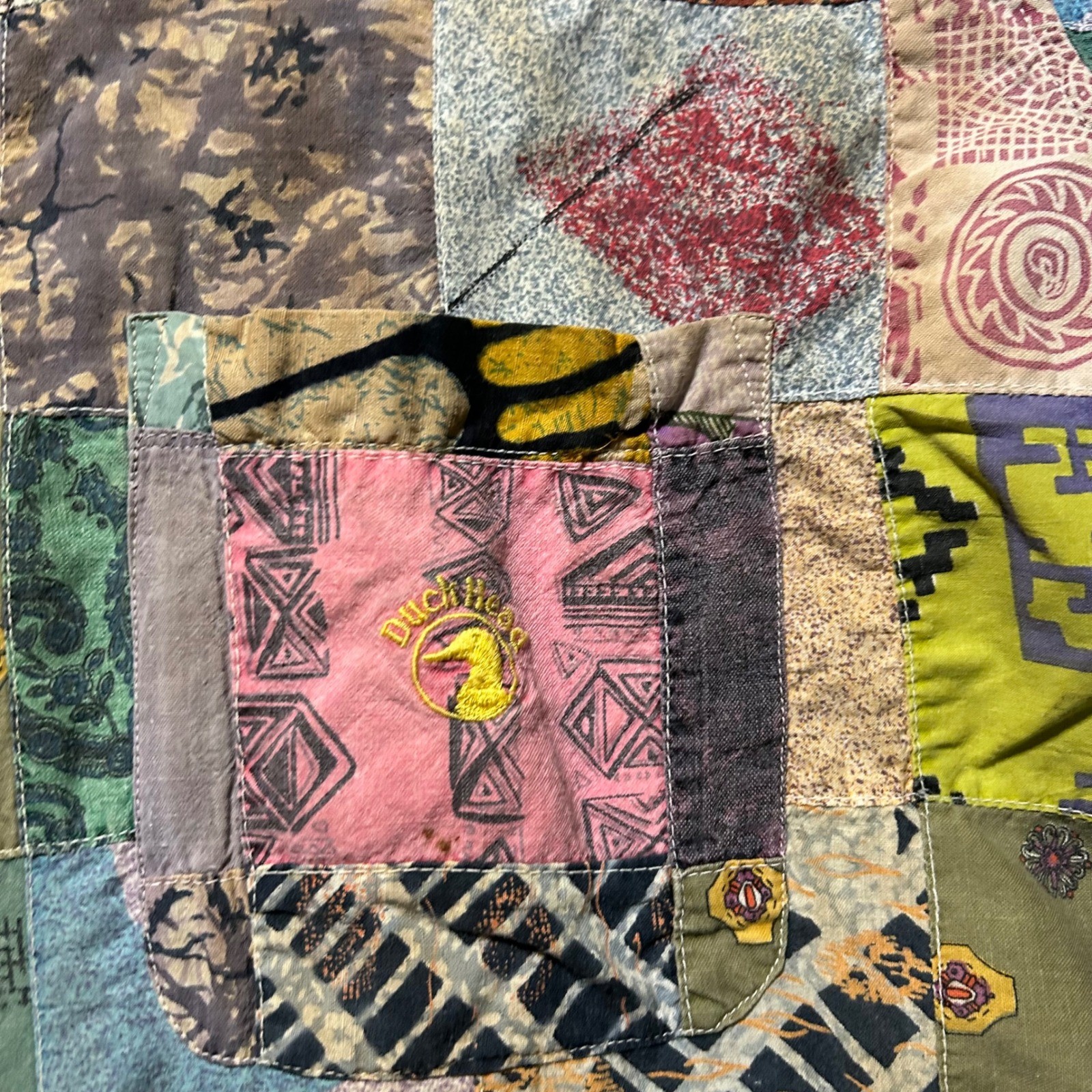 Vintage Duck Head Patchwork Button Down Shirt Men… - image 2