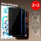 2+2 Privacy Tempered Screen Protector For iPhone 17 16 15 14 13 12 11 Pro Max
