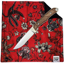 50 WAYS POCKET POCKET HANK Everyday Carry EDC Gear Handkerchief Floral Red Silk