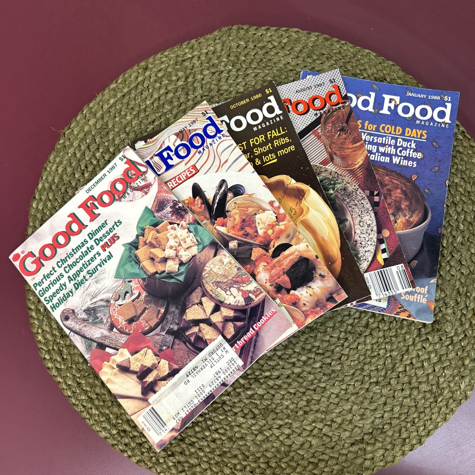 Vintage Good Food Magazines 1986-1988 Recipes Nutrition Health Lot Of 5