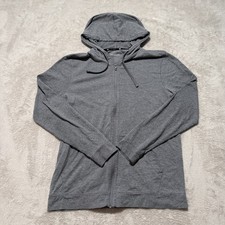 Tek Gear Hoodie Womens Medium Charcoal Gray Cotton Athletic Training Full Zip