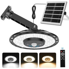 Solar Lights Indoor Outdoor 3000LM Solar Powered Shed Light with Switch, Remo...