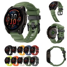 For Garmin Watch 26mm 22mm Silicone Sports Adjustable Strap Replacement Bands