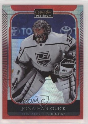 2021-22 O-Pee-Chee Platinum Red Prism 55/199 Jonathan Quick #128 q2c
