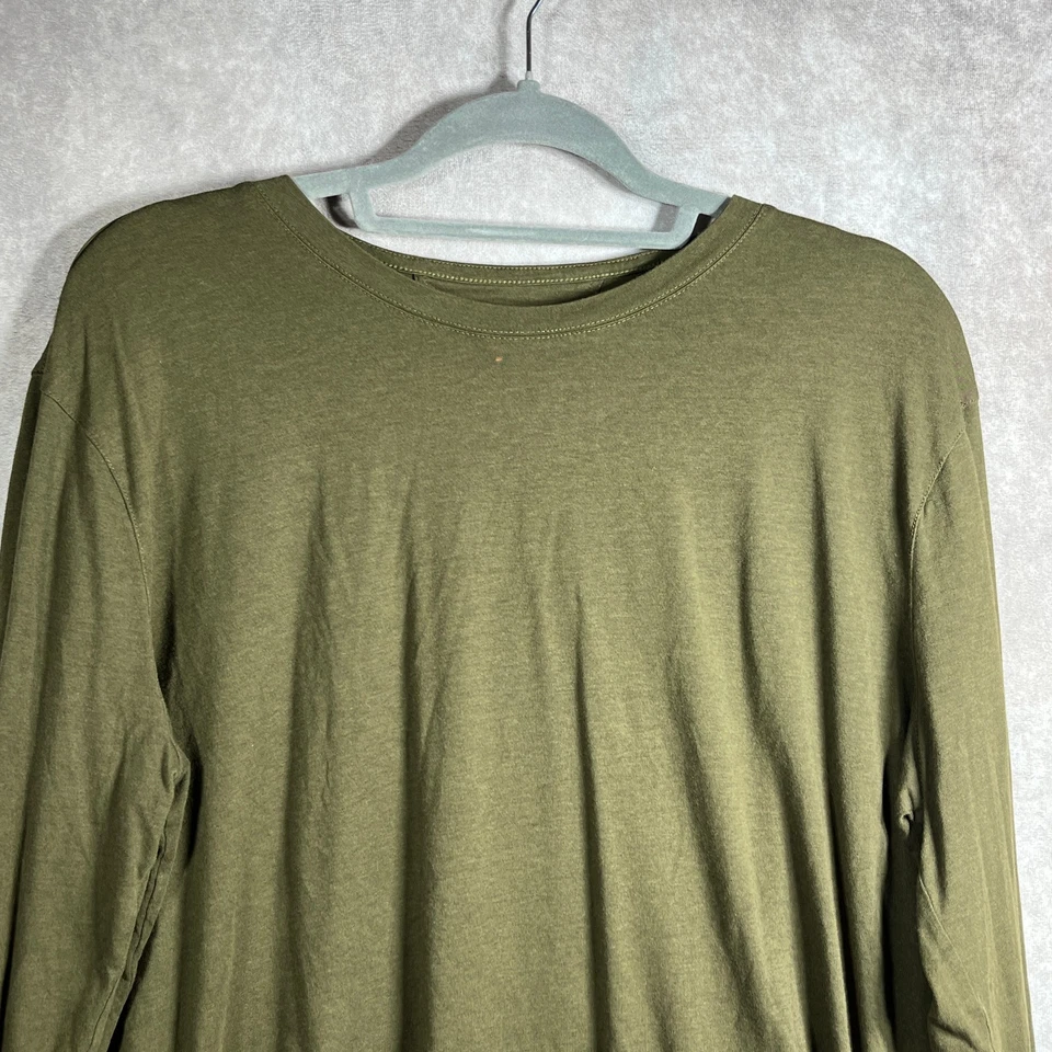 Camisa Helmut Lang Mujer Talla XL Verde Mangas Largas Cuello Redondo Minimalista Informal Foto 2 de 4