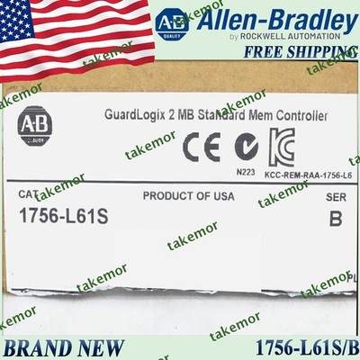 1756-L61S/B AB GuardLogix 2 MB Standard Mem Controller New 1756L61S US Stock