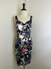 Anthropologie Leifnotes Chrome Shadow Floral Sheath Dress Size 4