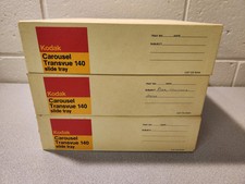 Lot of 3 Vintage Kodak Carousel Transvue 140 Slide Trays Excellent Condition