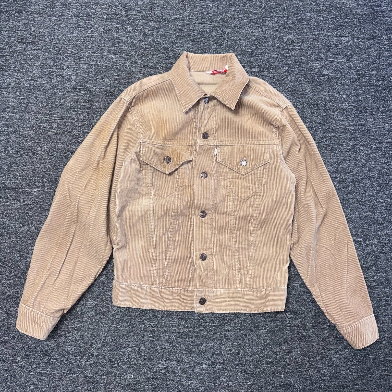 Vintage 70s Levi Strauss Levis Corduroy Button Jacket Mens - Size S / 34 Type 3