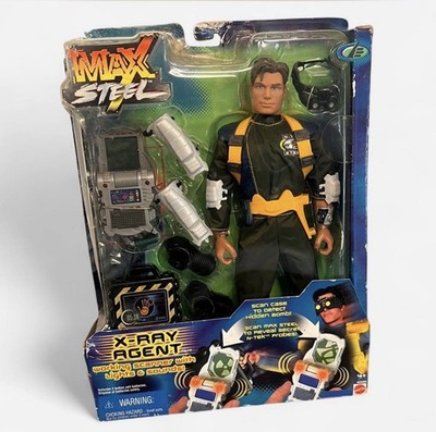 Vintage 2002 Mattel Max Steel X-Ray Agent Super Scan NIB Working Lights & Sounds