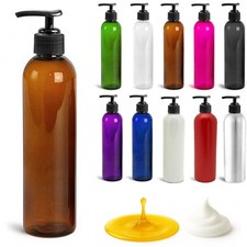 Royal Massage 8oz Bullet Round Massage Oil/Lotion/Liquid Bottle with Saddle Pump